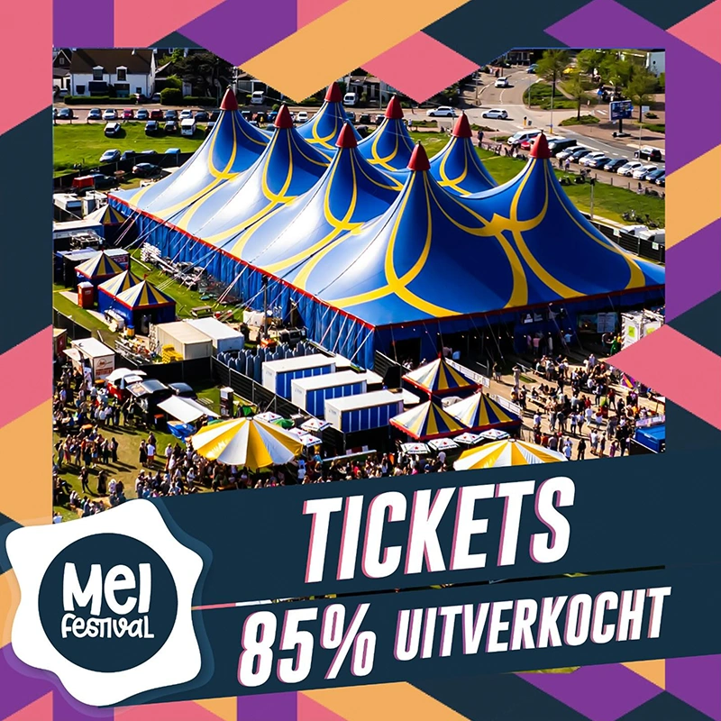 De tickets voor het Meifestival 2025 gaan als een speer en zijn zelfs voor 85% uitverkocht
