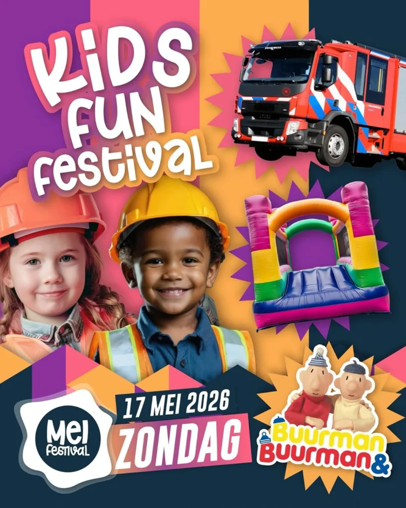 Zondag 17 mei wordt één groot kinderfeest op het Meifestival